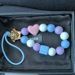 Versace La Medusa Multicolor Beaded Bag Charm New With Dust Bag Box